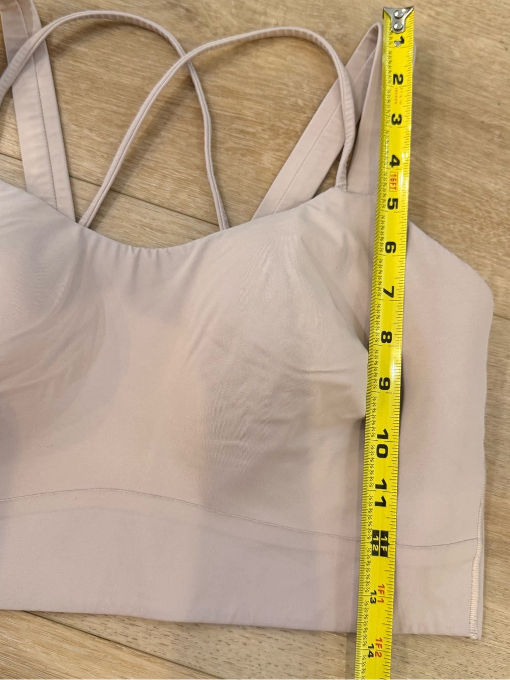 Lululemon Like a Cloud Longline Bra Light Support, D/DD - Nude / Light Mauve 12 - Picture 7 of 7